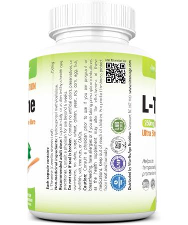 Vita-Nuage (3 PACK) L-Theanine Ultra Strength 250mg 90 count Helps Support Calm & Relaxation Alleviation of Anxiety - Buy Online on GoSupps.com