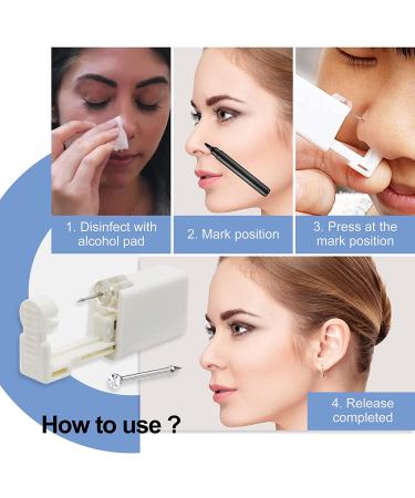 Rayyl Nose Piercing Kit - 2 Disposable Guns with Built-In Nose Stud, 12 Nose Rings - 18 Piece Set - Buy Online on GoSupps.com