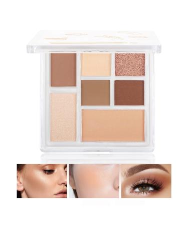 Boobeen Face Contour Highlighter Palette - Highlighter  Bronzer  Blusher and Eyeshadow Palette  Matte and Glitter  Blendable 01