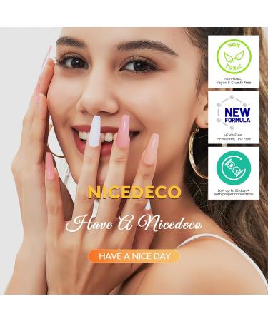 Nicedeco Rubber Base Gel Rosa 15ml - LED UV Soak Off Nail Art Gel for Perfect Manicure | International Shipping Available - Buy Online on GoSupps.com