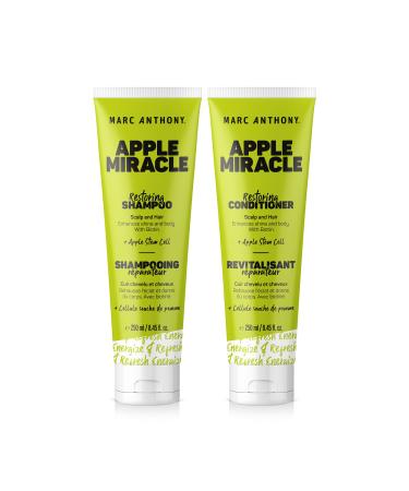 Marc Anthony Restoring Apple Miracle Shampoo and Conditioner Set For Hair Growth & Breakage – Apple Extract, Biotin, Keratin, & Grapeseed Oil Shampoo and Conditioner Gift Set - For Dry Damaged Hair - Buy Online on GoSupps.com