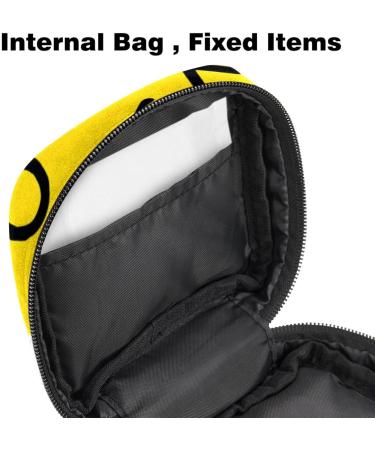 Portable Women's Binding-Storage Bags | Menstrual Cup & Pad Pockets | Teen Girls' Tampon Bags | Multicolored Yellow Alphabet Design - Buy Online on GoSupps.com