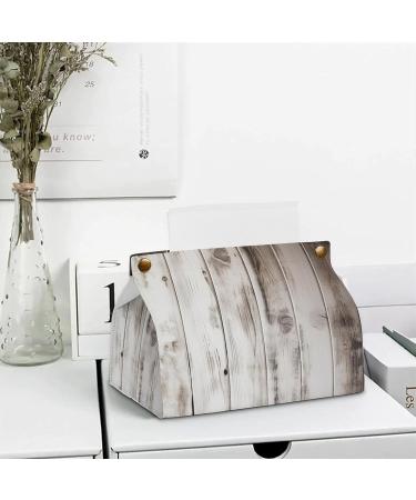 Tissue Box Cover Tissue Box Holder White Wooden Print Tissue Holder Travel Tissue Packs Facial Paper Holder Decorative Holder - Buy Online on GoSupps.com