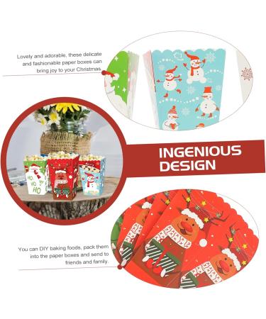 SOLUSTRE 12pcs Boxes storage box biscuit Elk candy candy box paper gift box Christmas sweet bags baking biscuit packing case dessert stylish storage boxes cookie packaging boxes - Buy Online on GoSupps.com