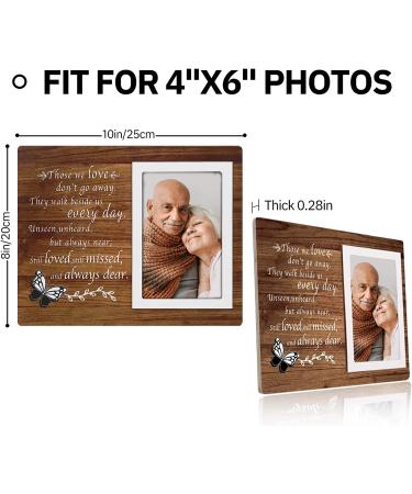 Memorial Picture Frame - Sympathy Gift for Loss of Loved One - Fits 6x4 Photo - Brown - Buy Online on GoSupps.com