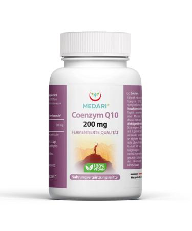 COQ10 high dose 200mg 120 vegan capsules coenzyme (ubichinon made of herbal fermentation) contributes to normal heart health |Energy fabric wedge 100% natural active shape of Q10 - Buy Online on GoSupps.com