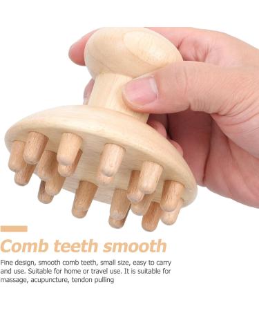 Sewoart Wooden Wide Tooth Massage Comb - Natural Beech Scalp Brush & Head Massage Device for At-Home Relaxation - Buy Online on GoSupps.com