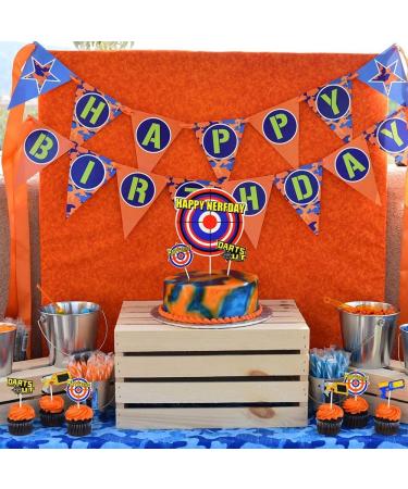 Cake Decorations for Nerf Cake Topper Cupcake Toppers Boys Birthday Gun Party Supplies - Buy Online on GoSupps.com