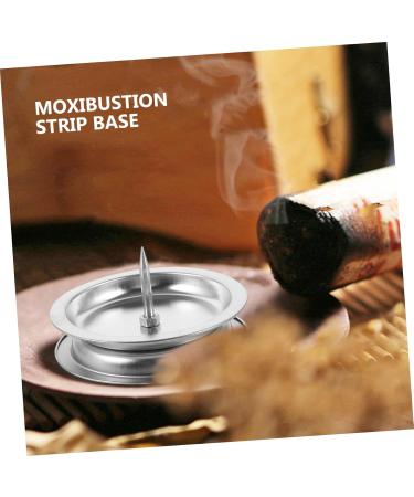 Frcolor Moxibustion Stick Holder Set - 2 Stainless Steel Bases for Moxa Sticks & Incense - Durable & Efficient Heat Distribution - Buy Online on GoSupps.com