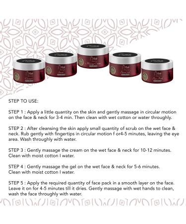 Red Wine Facial Kit for Women & Men - Beauty Parlour Facial Set of 5 | 275g | Skincare & Anti-Aging - Buy Online on GoSupps.com