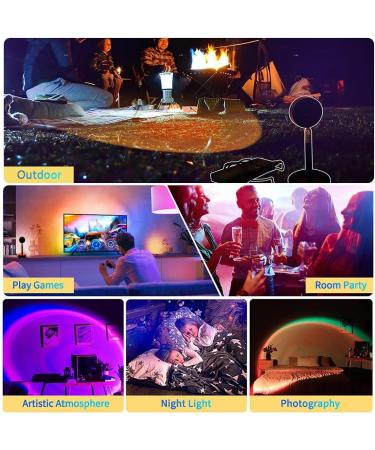 16 Colors Sunset Lamp - USB Sun Lamp with Remote Control | 180 Rotatable LED Projector for Selfies Parties & Decorations - Buy Online on GoSupps.com
