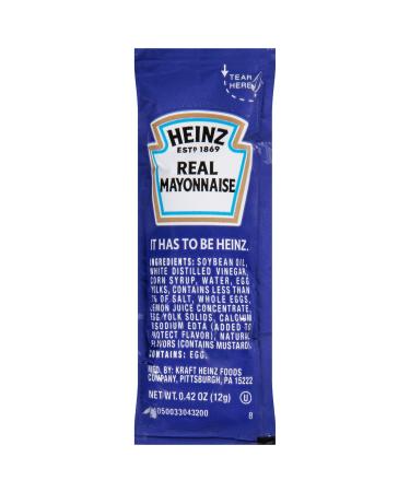 Heinz Real Mayonnaise Single Serve Packet (0.4 oz Packets, Pack of 200) 200 Count (Pack of 1) - Buy Online on GoSupps.com