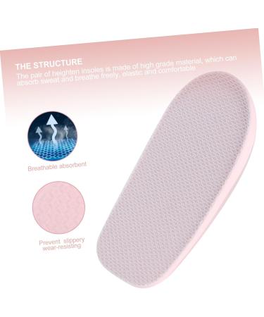 Heightening Insoles - Invisible Gel Shoe Inserts for Men & Women | Orthotic Heel Lifts Cushion Pad - Pink 11x5.5CM - Buy Online on GoSupps.com