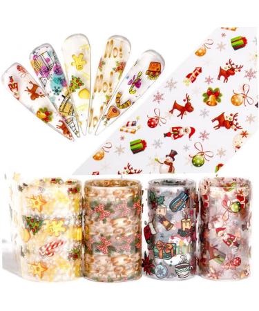 2 Boxes 20 Rolls Christmas Nail Art Decals Foil Transfer Stickers Tips Wraps DIY Manicure Decoration Nail Art Sticker - Buy Online on GoSupps.com