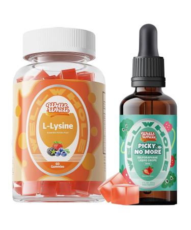 Well&Whole L-Lysine Gummies 1000mg and Sulforaphane Supplement from Broccoli Sprouts for Kids