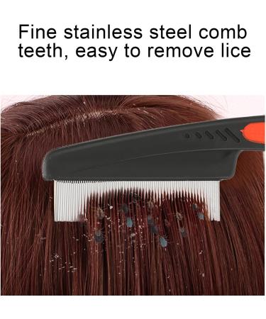 Stainless Steel Fine Tooth Lice Comb - Professional Nit Removal for Kids, Adults, Pets - Long/Short Hair - Buy Online on GoSupps.com
