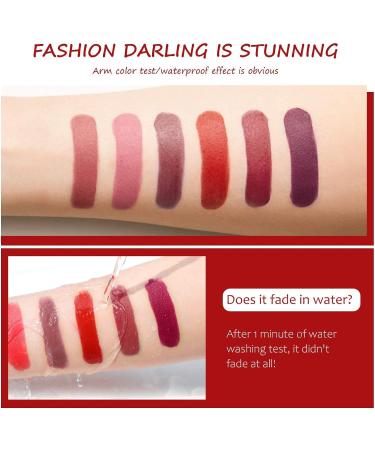 Matte Lipstick Set - Waterproof, Long-Lasting, Intense Pigments - 6 Colors Lip Makeup Kit - Beauty Gift for Women - Buy Online on GoSupps.com