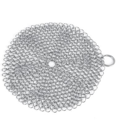 Stainless Steel Chainmail Scrubber Rust Proof Scraper Cleaner for Cast Iron Pan Pot Cookware - Buy Online on GoSupps.com