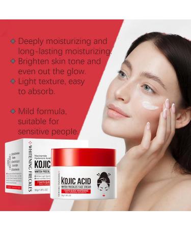 Kojic Acid Cream Dark Spot Remover for Face Skin Lightening Cream for Anti Aging Dark Spot Correcting Glow Serum Face Moisturizer for Women Pigmentation Removal Cream Freckle Removal Cream Dark Spots - Buy Online on GoSupps.com