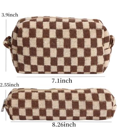 Large Capacity Makeup Bag & Pencil Case Set | Travel Toiletry & Cosmetic Organizer in Khaki - Buy Online on GoSupps.com