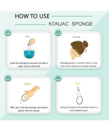 Konjac Sponge with Activated Charcoal - 100% Natural Eco-Friendly Facial Exfoliating Sponge for Acne Relief - Buy Online on GoSupps.com