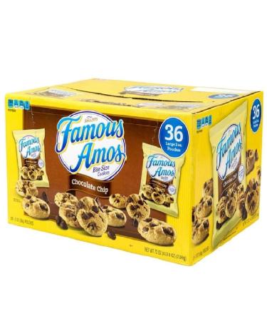 Famous Amos Chocolate Chip Cookies - 36/2 oz. by Famous Amos Foods