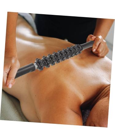 Muscle Massage Roller Hand & Leg Stick Fascia Massage Device for Neck & Body - 43x3cm Black - Buy Online on GoSupps.com