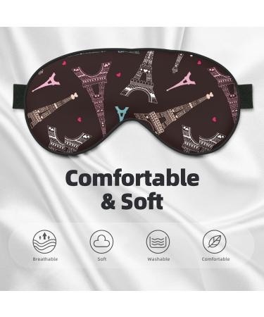 Eiffel Tower Sleep Mask | Double-Sided Eye Mask | Soft Adjustable Covers for Perfect Shading & Eye Edema Relief | International Shipping Available - Buy Online on GoSupps.com