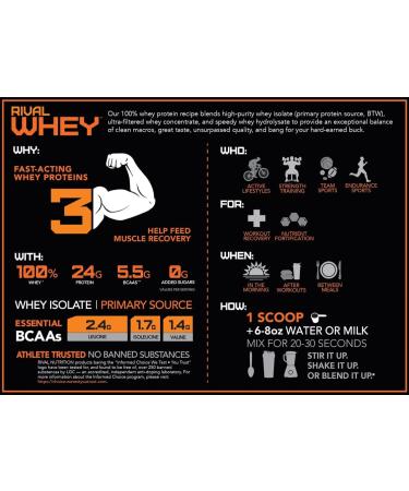 Rival Nutrition Rival Whey Protein Powder | 100% Whey Protein Isolate Sourced Protein Powder | 24g Protein 5g BCAAs Low Fat Low Sugar | 146 Servings 10LB (Soft Serve Vanilla) Vanilla 10LB - Buy Online on GoSupps.com