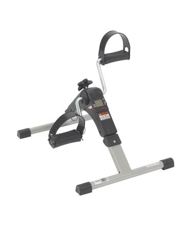 Drive Medical RTL10273 Deluxe Folding Pedal Exerciser with Electronic Display, Black