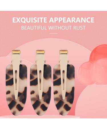 No Bend Hair Clip No Crease Duckbill Hair Clips No Crease Hair Clips Bangs Hair Clip No Dent Hair Barrettes Styling Duckbill Clips(Leopard) - Buy Online on GoSupps.com