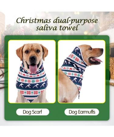 HuaLiSiJi Dog Snood Ear Cover Hoodie & Warmers - Anti-Anxiety for Small, Medium, Large Dogs (Medium Blue) - Buy Online on GoSupps.com