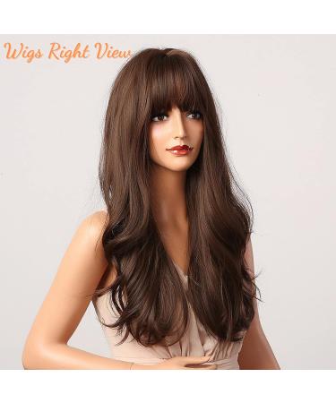 Shop Honybia Long Smooth Ombre Brown Wigs for Women - Realistic Synthetic Heat-Resistant Cosplay Hair for Carnival & Theme Parties - Buy Online on GoSupps.com