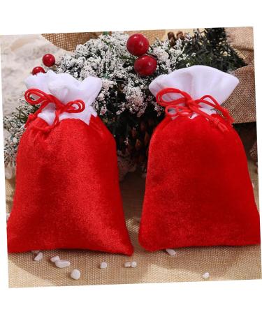OFFSCH 8pcs Christmas Plush Bag Decor Xmas Present Bags Candy Storage Pouch Christmas Tree Pendant - Buy Online on GoSupps.com