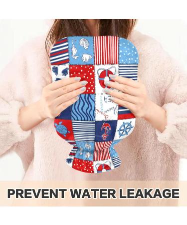 Naanle Ocean Sea Horse Heat Bottle 1L - Transparent Warm Water Flask for Pain Relief & Cold Therapy | Bed Hand & Foot Warmer - Buy Online on GoSupps.com