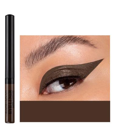 Coloured Eyeliner Matte Liquid Eyeliner White Eyeliner Long-Lasting Waterproof Liquid Eye Liner Highly-Pigmented Colourful Eyeliner for Eye Makeup Tools Black Brown (BrownGrey-21)