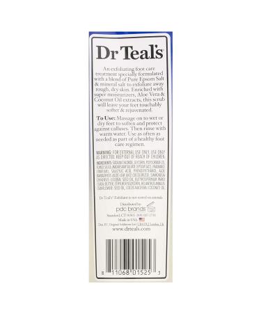 Dr. Teals Foot Scrub with Aloe Vera & Coconut Oil 6 oz - Exfoliating Treatment for Smooth Feet - Buy Online on GoSupps.com