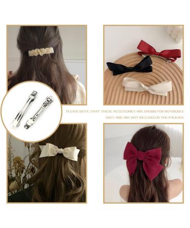 LEEFONE 80mm Iron French Barrette Hair Clips - 50 PCS, Silver Tone | DIY Hair Clip Craft Bows - Buy Online on GoSupps.com