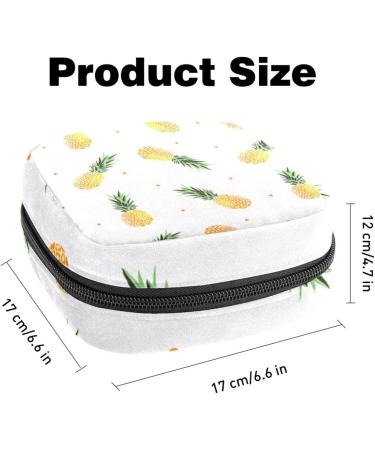 Javenproeqt Portable Women's Binding Bags - Menstrual Cup Pocket Teenage Girls' Pads & Tampons | Colorful Pineapple Design - Buy Online on GoSupps.com