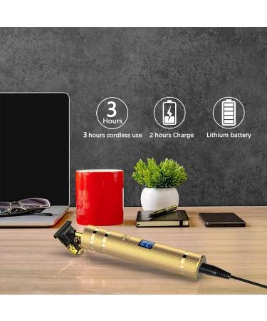 OSMARI Hair Trimmers T-Blade Trimmer Cordless Rechargeable Grooming Kits Zero Gapped Detail Beard Shaver with 3 Guide Combs for Family Children Men's (Black) - Buy Online on GoSupps.com