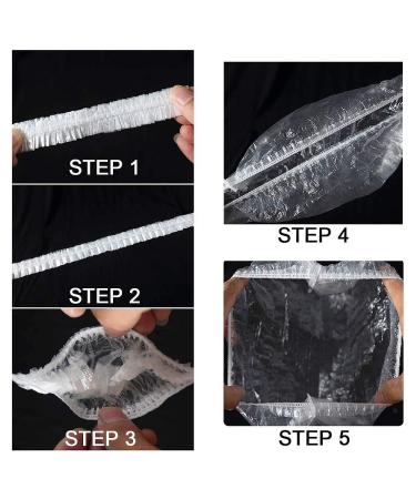 Disposable Shower Cap 100 Pcs - Waterproof Clear Bath Hair Caps for Women - Multi-Purpose Elastic Spa Cap for Home, Hotel, Salon - Buy Online on GoSupps.com