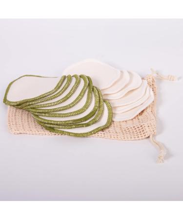 Organicmom 16 Organic Cotton Slimming Pads - Washable Reusable Extra Large Makeup Remover Cloths for Face & Neck | Soft Absorbent Eco-Friendly - Buy Online on GoSupps.com