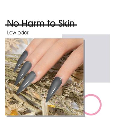 ROSALIND Light Black Poly Extension Gel 60ml - Gray Black Poly Nail Gel for Nail Art Decoration - Easy to DIY with UV Lamp - Update Version - Buy Online on GoSupps.com