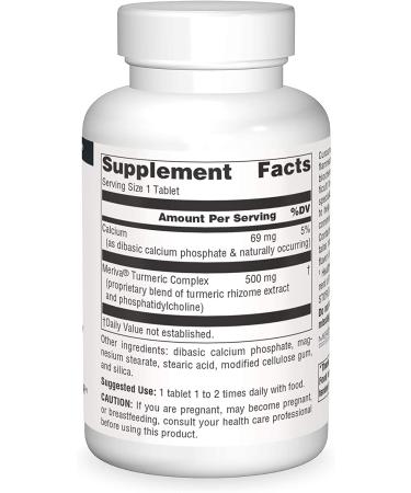 Source Naturals Turmeric with Meriva 500 mg - 120 Tablets for Enhanced Joint Support - Buy Online on GoSupps.com