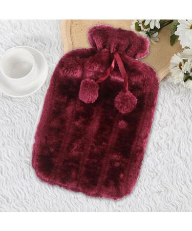 Hot Water Bottle Cover | 2L Hot Water Bag Cover | Hot Water Bottle Cloth | Soft Faux Plush Warm Water Bottle Cover with Soft Furry Ball for Hot Cold 6-8 Hours Hot Pink - Buy Online on GoSupps.com