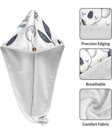 Koala Tree Hair Towel 2 Pack - Super Absorbent Quick Dry Hair Turbans for Women & Girls | Ultimate Hair Drying Solution - Buy Online on GoSupps.com
