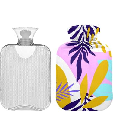 NAANLE 2L Hot Water Bottle with Abstract Hawaii Flower Cover - Pain Relief & Warmth for Back Hands and Feet - Buy Online on GoSupps.com