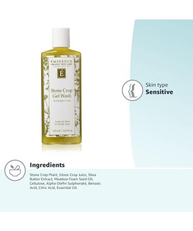 Eminence Organic Skincare. Stone Crop Gel Wash(125 ml) (Pack of 3) 4.2 Fl Oz (Pack of 3) - Buy Online on GoSupps.com