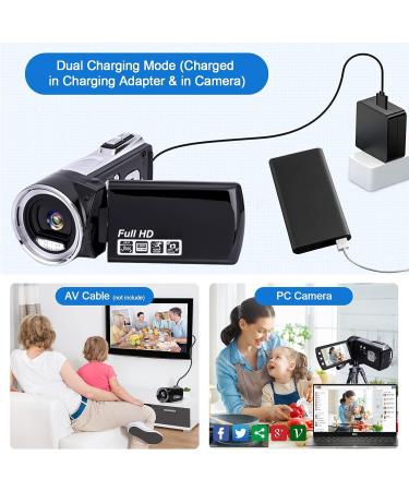 Heegomn Video Camera Camcorder 2.7K 36MP Vlogging Recorder for YouTube TikTok | 2.8'' LCD Screen, 8X Digital Zoom | Ideal for Teens & Beginners - Buy Online on GoSupps.com