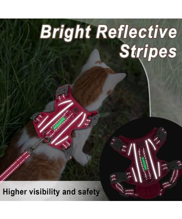 Escape Proof Cat Harness and Leash Set with ID Tag Pocket - X-Small Pink - Buy Online on GoSupps.com